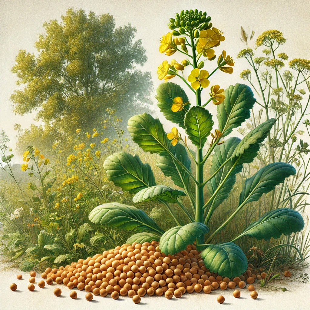 Mustard seeds and plant